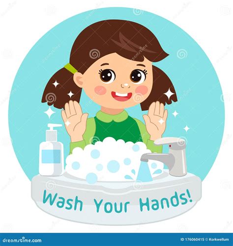 Kids Washing Hands Stock Illustrations – 572 Kids Washing Hands Stock ...