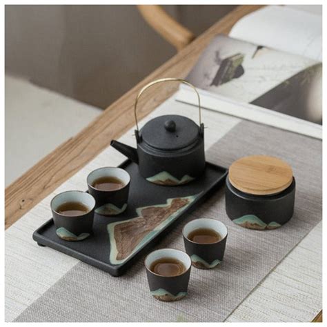 TEA SET GIFT Teapot With Cups Travel Tea Sets Kungfu Tea | Etsy | Ceramic tea set, Ceramic ...
