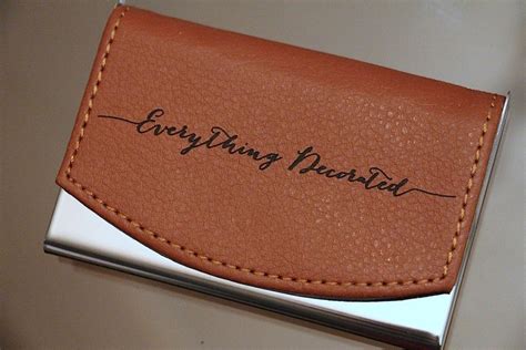 Custom Engraved Leather Business Card Holder Groomsmen Gift | Etsy