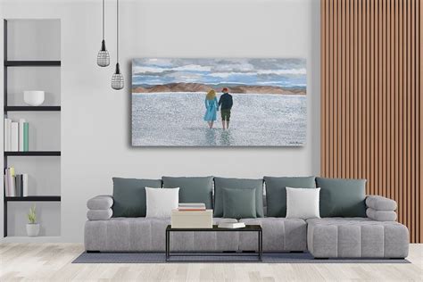 Romantic Couple, Couple Gift, Bedroom Wall Art, Pop Art Couples Portrait, Lovers Together on the ...