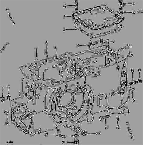 TRANSMISSION CASE AND COVER [02B11] - TRACTOR John Deere 3010 - TRACTOR - 3010 Grove & Orchard ...