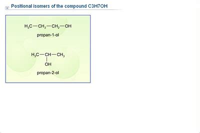 Chemistry - Upper Secondary - YDP - Illustration - Positional isomers of the compound C3H7OH