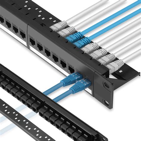 Patch Panel 24 Port Cat6 with Inline Keystone 10G Support, Rapink Pass ...