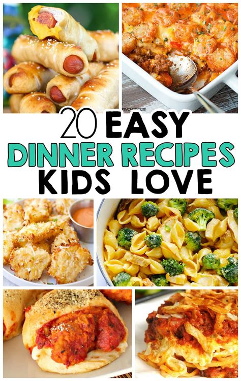 20 Easy Dinner Recipes That Kids Love | Easy meals for kids, Meals kids ...