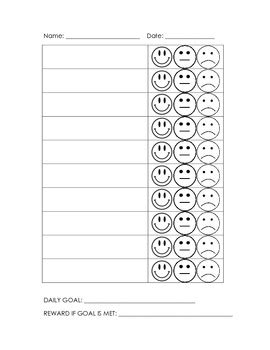 Smiley Face Behavior Chart by Corgis and Crayons | TpT