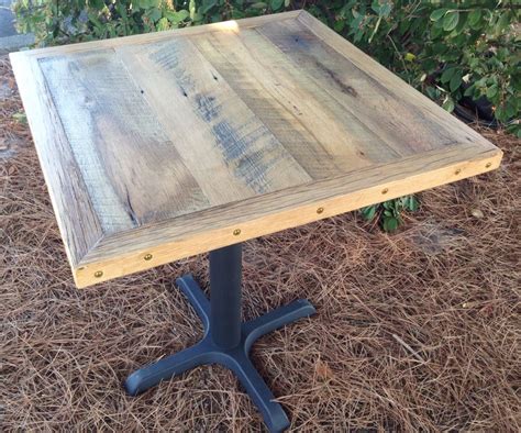 Reclaimed Wood Restaurant Table Top | Wire Brushed Oak