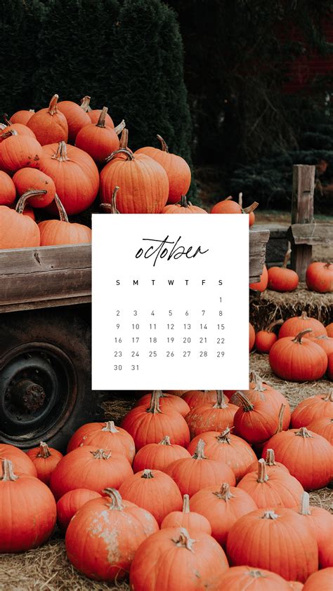 October Calendar Wallpaper - sonrisastudio.com