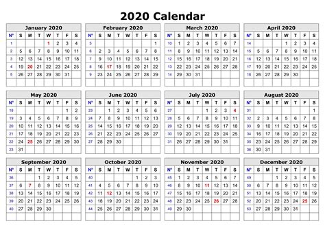 Calendar 2020 One Page | Calendar Printables Free Templates