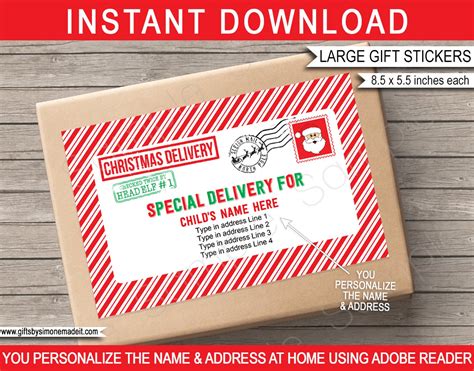 Free Printable North Pole Shipping Shipping Label From Santa