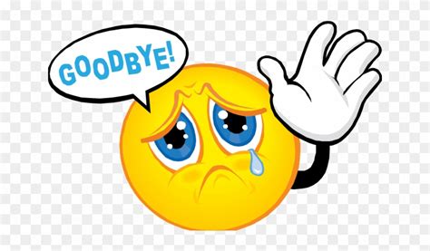 Fifth Grade Farewell - Sad Emoji Waving Goodbye - Free Transparent PNG Clipart Images Download