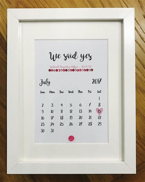 We Said Yes - Wedding Frame by EveryoneNeedsAButton on Etsy