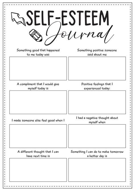 Self-Esteem Printable Activities in 2023 | Self esteem worksheets, Self ...