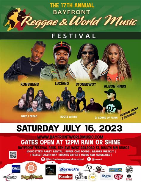 Bayfront Reggae & World Music Festival 2023 - Perfect Duluth Day