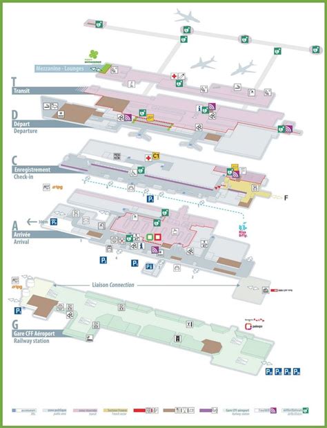 Geneva airport map | Airport map, Geneva airport, Map