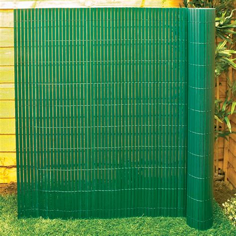 PVC Garden Fence Plastic Panel Screen Double Faced Green 3m Long 1m ...