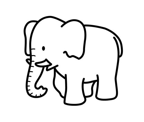 Elephant Black And White | Free download on ClipArtMag