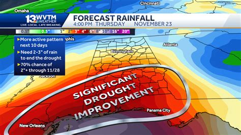 More wet weather expected this week for Alabama