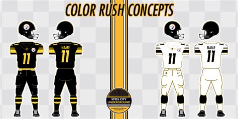 Pittsburgh Steelers Color Rush Jersey Concepts - Steel City Underground