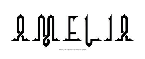 Amelia Name Tattoo Designs