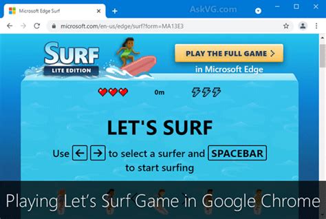 [Tip] Play Microsoft Edge “Let’s Surf” Game Online in Any Web Browser – AskVG