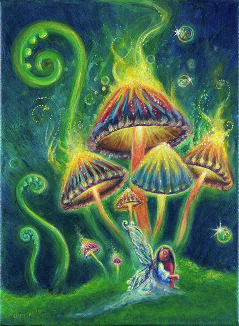 Mushroom painting Acrylic Art & Collectibles jan-takayama.com