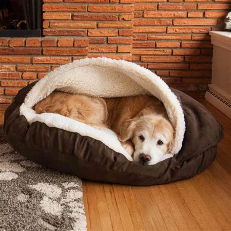 Dog Cave Bed Pet House Mat Soft Kennel Dogs House Cave dog nest Washable Nest Dog Home Pad Warm ...