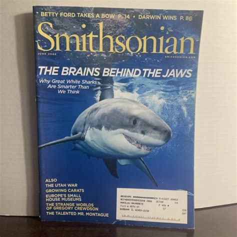 SMITHSONIAN MAGAZINE JUNE 2008 The Brains Behind The Jaws - Sharks Smarter $14.95 - PicClick