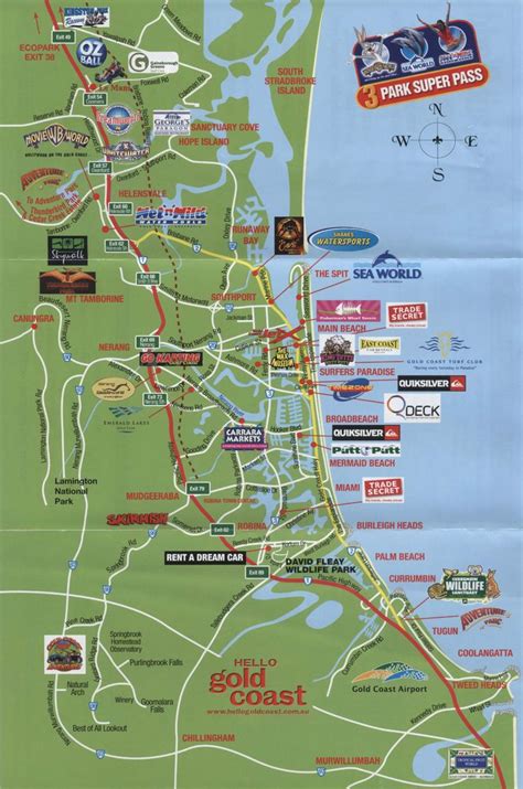 Gold Coast Tourist Attractions Map | Gold coast, Chicago tourist map ...