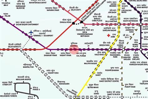 Munirka station map - Delhi Metro