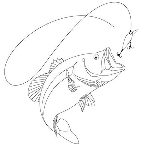 Largemouth Bass Drawing Outline | Images and Photos finder