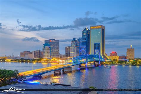 Skyline and Main Street Bridge View from Double Tree Hotel Jacksonville ...