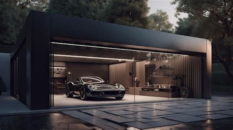 Premium Photo | An eyecatching depiction of a luxury car garage