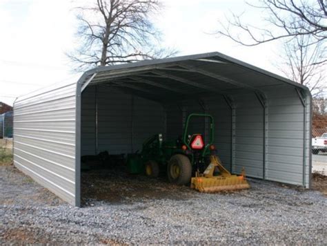 Carport | Regular Roof | 18W x 21L x 6H | Both Sides Closed | Back End ...