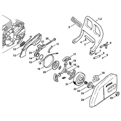 Stihl MS 170 Chainsaw (MS170C-ED) Parts Diagram, Hand Guard