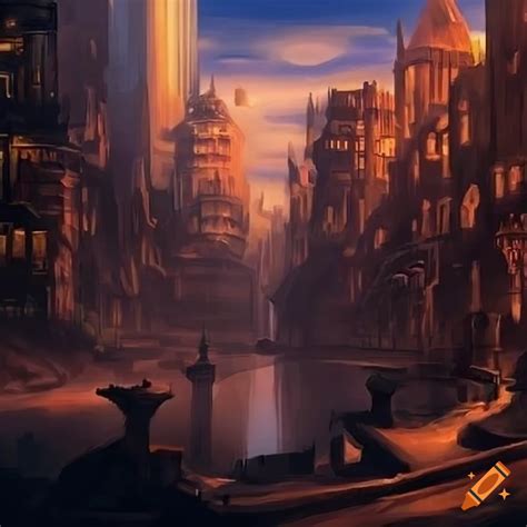 Fantasy cityscapes on Craiyon