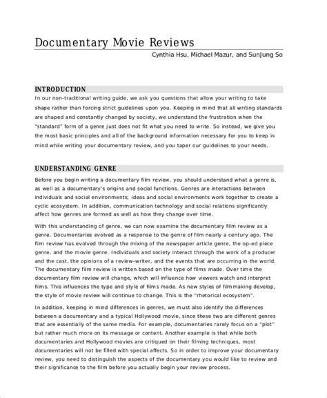 Movie Review Outline