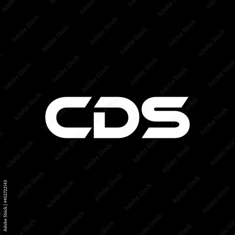 CDS letter logo design with black background in illustrator, vector ...