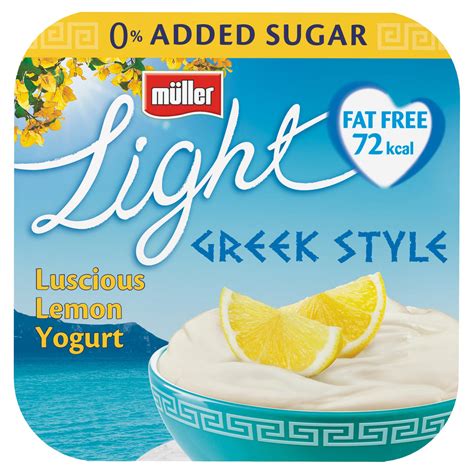 Muller Light Greek Style Lemon Yogurt 4 x 120g | Muller Yogurts | Iceland Foods