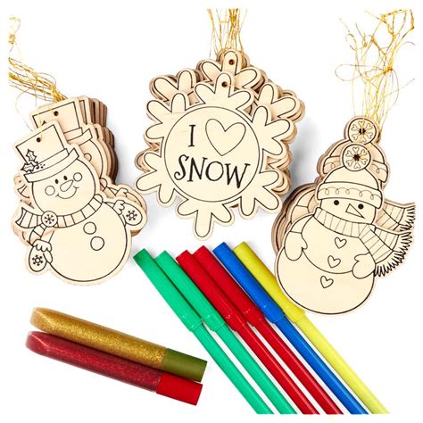 Kid Friendly Decorate Your Own Holiday Ornament Crafting Kit - Makes 30 Ornament - Walmart.com ...