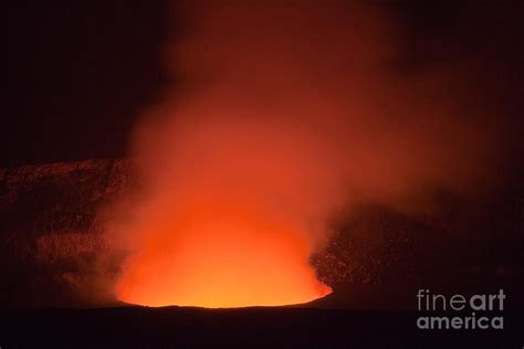 Halemaumau Crater Erupting Photograph by Greg Dimijian - Pixels