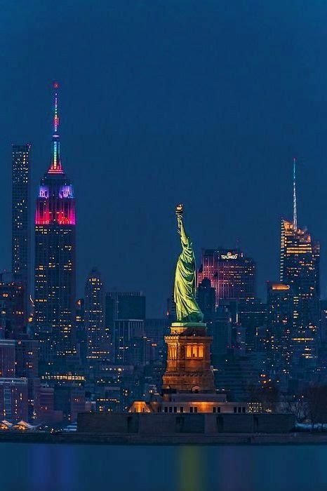 Captivating Night View of Statue of Liberty in New York