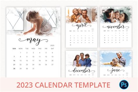 2023 Photo Calendar Template, Printable Graphic by DesignItfor ...