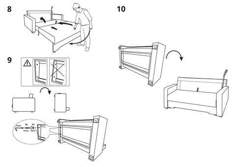 IKEA BACKSEDA 2 Seat Sofa Bed Instructions