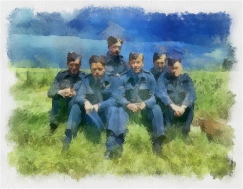 617 Squadron The_Dambusters at RAF Scampton 1943 Painting by Esoterica Art Agency