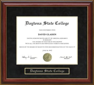 Daytona State College (FL) Diploma Frames and Graduation Gifts by Wordyisms