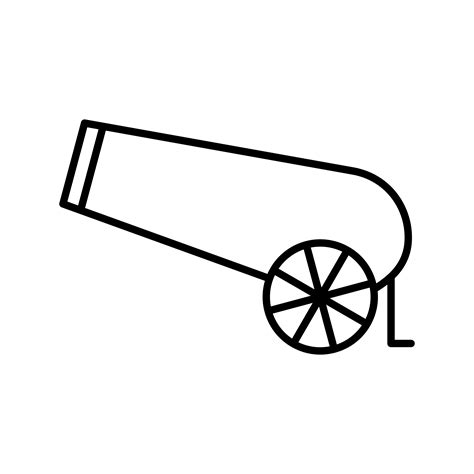 Cannon Beautiful Line Black Icon 602421 Vector Art at Vecteezy