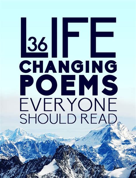 36 Life Changing Poems Everyone Should Read