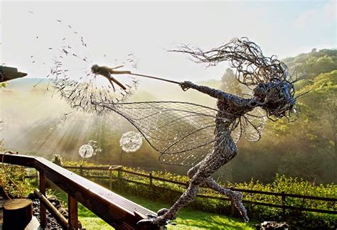 Dramatic Fairy Sculptures Dancing With Dandelions By Robin Wight