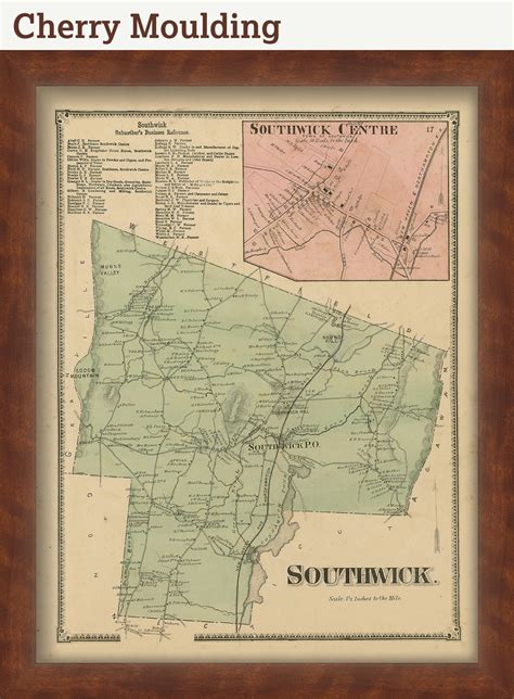 Town of SOUTHWICK, Massachusetts 1870 Map