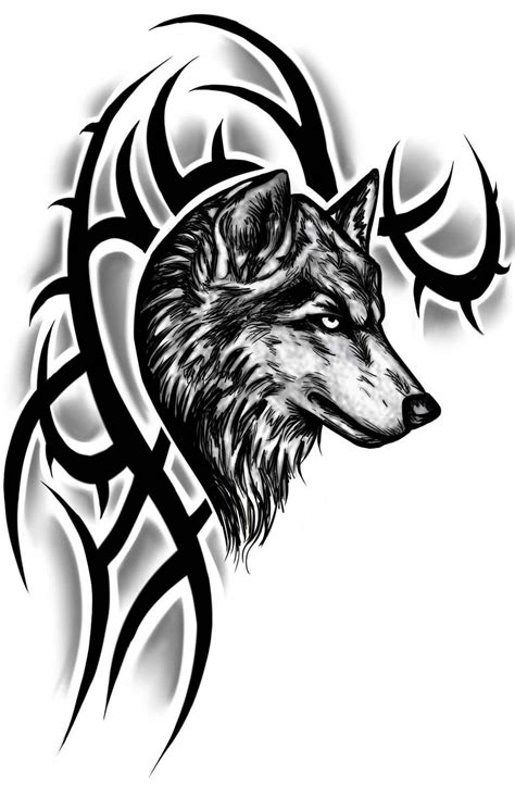 Outline Tribal Wolf Tattoo On Shoulder - Tattoes Idea 2015 / 2016 | Tribal wolf tattoo, Tribal ...